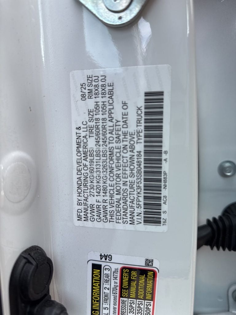 2025 Honda Ridgeline RTL AWD