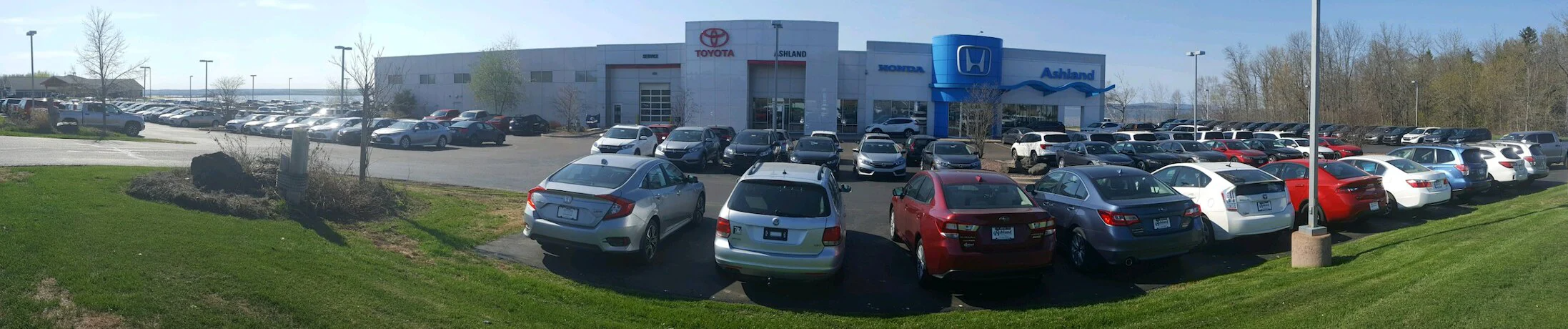 The front of the dealership